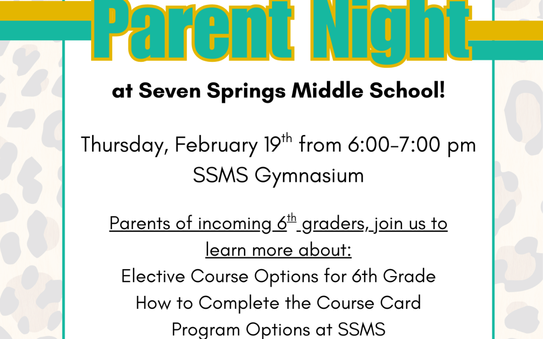 Parent Night for Incoming 6th Graders